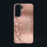 バラ金ゴールドの輝くフォイルのガーリー署名 SAMSUNG GALAXY S21ケース<br><div class="desc">ガーリーグリッターはフェイク赤面とバラの金ゴールドのブラシ付き金属ホイルの上離れに、エッジに輝く輝きフェイクのバラの金ゴールド。白い書モダン道のフォントにガーリーはエレガント、縦型の装飾的な尾が付いている。カスタマイズフォントのスタイルまたはスパークルのグラフィックを移動して、独自の電話ギアを作成する。余分なきらめき、グリッター、フォイルのデジタルグラフィック要素は、写真のようなプリント。</div>