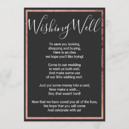 バラ金ゴールドの輪縁ど郭ブラック·ウィッシング 招待状