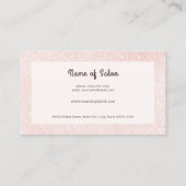 バラ金ゴールドはさみエレガントフローラ美容師 名刺 (裏面)