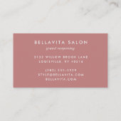 バラ金ゴールドはさみ大理石サロンCovid Safety 名刺 (裏面)