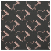 バラ金ゴールドはさみ美容師サロンハート ファブリック (見本)