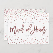 バラ金ゴールドは私のメイド・オブ・オーナー(花嫁付き添い人)カード 案内ポストカード (正面/裏面)