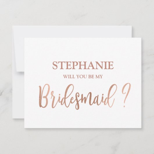 バラ金ゴールドは私の花嫁のカードになる 招待状 (正面)