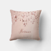 バラ金ゴールドは銅を金属でガーリー星 クッション (裏面)