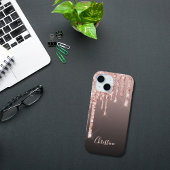 バラ金ゴールドは銅名をドライグラデーションプすガーリーる Case-Mate iPhoneケース