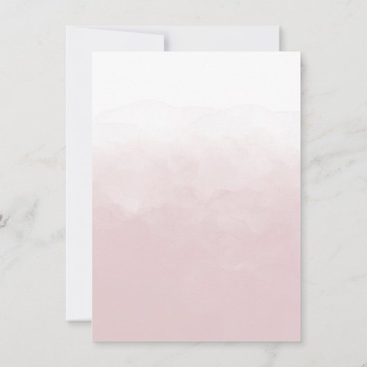 バラ金ゴールドほこりっぽいバラピンク女性70誕生日 招待状 (裏面)