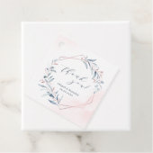 バラ金ゴールドほこりっぽい青い緑の幾何学感謝 フェイバータグ (インサイチュ)