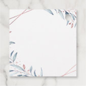 バラ金ゴールドほこりっぽい青い緑の幾何学感謝 フェイバータグ (裏面)