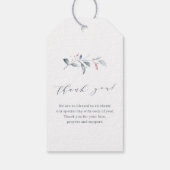 バラ金ゴールドほこりっぽい青い緑の幾何学模様結婚 ギフトタグ (裏面)