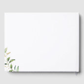 バラ金ゴールドほこりっぽい青い緑の幾何学模様結婚 ゲストブック (裏面)