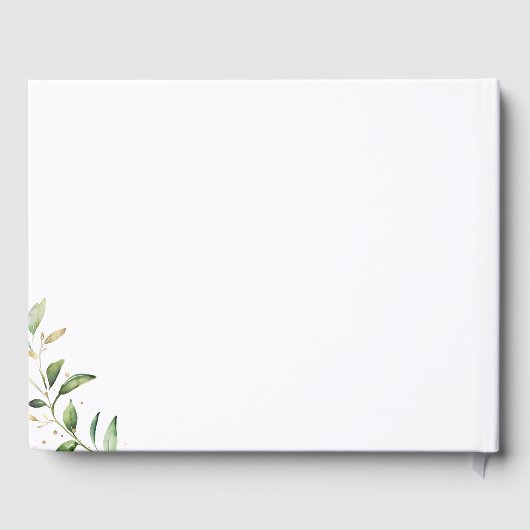 バラ金ゴールドほこりっぽい青い緑の幾何学模様結婚 ゲストブック (裏面)