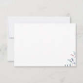 バラ金ゴールドほこりっぽい青い緑の幾何学模様結婚 サンキューカード (裏面)