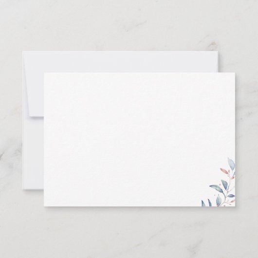 バラ金ゴールドほこりっぽい青い緑の幾何学模様結婚 サンキューカード (裏面)