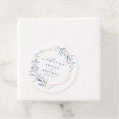 バラ金ゴールドほこりっぽい青い緑の幾何学模様結婚 フェイバータグ (インサイチュ)