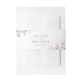 バラ金ゴールドほこりっぽい青い緑の幾何学模様結婚 招待状ベリーバンド (正面例)