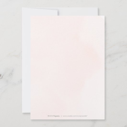 バラ金ゴールドほこりっぽい青い緑の幾何学模様結婚 招待状 (裏面)