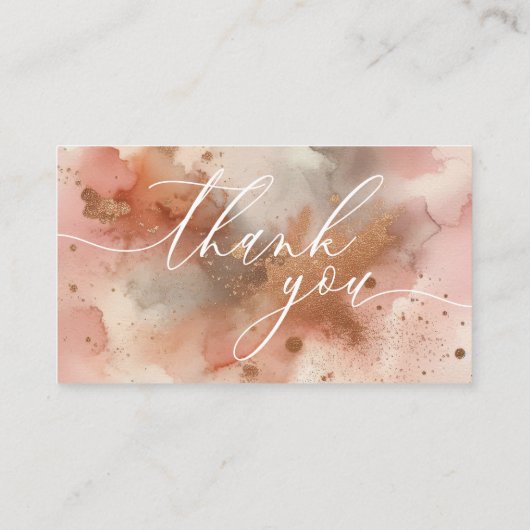 バラ金ゴールドほこり水の色ありがとう エンクロージャーカード (裏面)