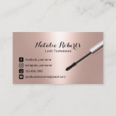 バラ金ゴールドまつげエクステンションラッシュズクイーンサロン 名刺 (裏面)