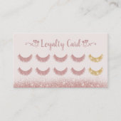 バラ金ゴールドまつ毛エクステンション美しいサロンロイヤリティ ロイヤリティカード (正面)