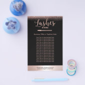 バラ金ゴールドまつ毛エクステンション美しいサロン チラシ (シングル)