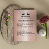 バラ金ゴールドまつ毛ブラウバアフターケアの指示 名刺