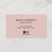 バラ金ゴールドまつ毛メイクアップアーティスト赤面ピンクロイヤリティ ロイヤリティカード (裏面)