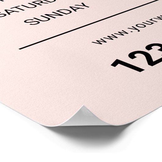 バラ金ゴールドまつ毛美しいサロン開館時間 ポスター (角)