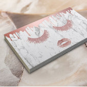 バラ金ゴールドまつ毛&リップマーブルメイクアップアーティスト 名刺