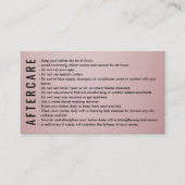 バラ金ゴールドまつ毛/眉アフターケアの指示 名刺 (正面)