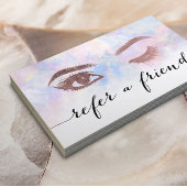 バラ金ゴールドまばたきメイクアップアーティスト水彩紹介 紹介カード