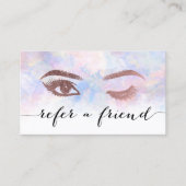 バラ金ゴールドまばたきメイクアップアーティスト水彩紹介 紹介カード (正面)