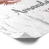 バラ金ゴールドまばたき&ブローズマーブルメイクアップアーティスト ポスター (角)