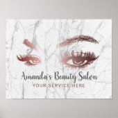 バラ金ゴールドまばたき&ブローズマーブルメイクアップアーティスト ポスター (正面)