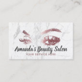 バラ金ゴールドまばたき&ブローズマーブルメイクアップアーティスト 名刺 (正面)