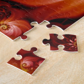 バラ金ゴールドらせん花 ジグソーパズル (側面)