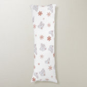 バラ金ゴールドアイススケート赤面ピンクスケートで滑るパターン ボディピロー (正面縦)