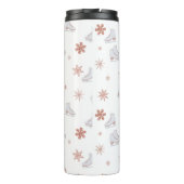 バラ金ゴールドアイススケート赤面ピンクスケートで滑るモノグラム タンブラー (裏面)