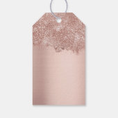 バラ金ゴールドアイススケート赤面ピンクスケートで滑る誕生日 ギフトタグ (裏面)