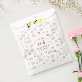 バラ金ゴールドアイススケート赤面ピンクスケートで滑る誕生日 フェイバーバッグ