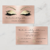 バラ金ゴールドアイズメイクアップラッシュインスタグラムFBメールピンク 名刺 (正面/裏面)