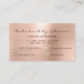 バラ金ゴールドアイズメイクアップラッシュインスタグラムFBメールピンク 名刺 (裏面)