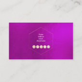 バラ金ゴールドアイラッシュアイリデストマゼンタ 名刺 (裏面)