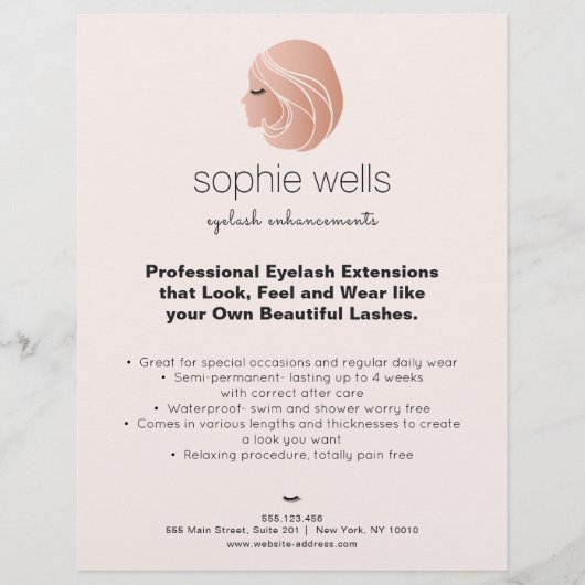 バラ金ゴールドアイラッシュ拡張機能と偽ラッシュガール チラシ (正面)