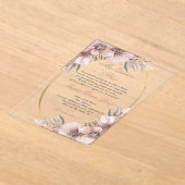 バラ金ゴールドアクリルキンセアニェラ招待 アクリル招待状 (レイダウン)