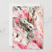 バラ金ゴールドアクリル筆画ガールベビーシャワー 招待状 (裏面)