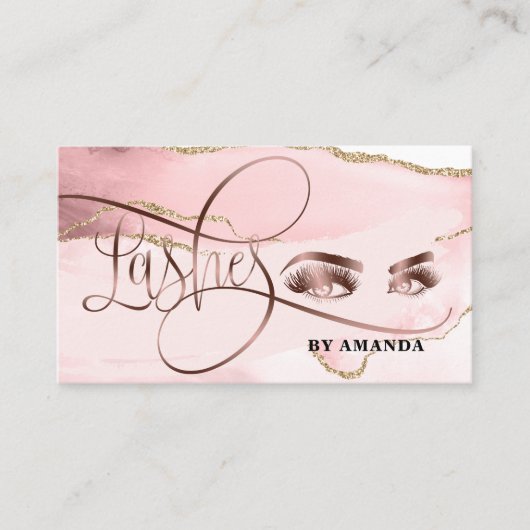 バラ金ゴールドアゲートメイクアップアイズラッシュ 名刺 (正面)