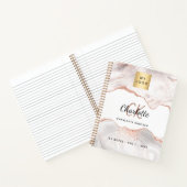 バラ金ゴールドアジェートロゴモノグラムエレガント事業 ノートブック (内部)