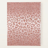 バラ金ゴールドアニマルプリントのグリッタグラディエントプランナー プランナー手帳 (裏面)