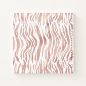 バラ金ゴールドアニマルプリントグラムモノグラムスケッチブック ノートブック (裏面)