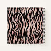 バラ金ゴールドアニマルプリントモノグラムスケッチブックグラム ノートブック (裏面)